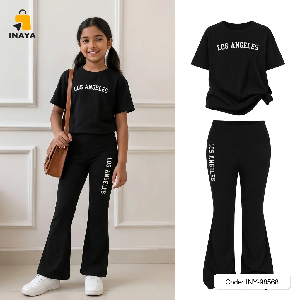 Black Los Angeles Long Set