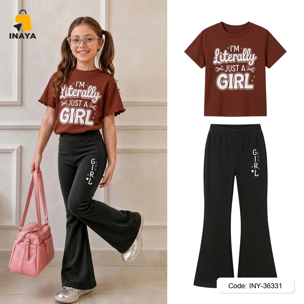 Brown Literally Just A Girl Long Set