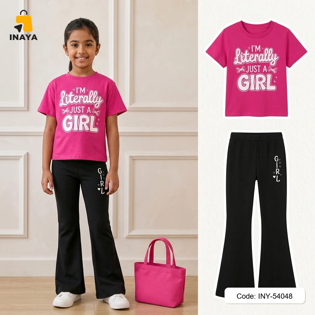 Pink Literally Just A Girl Long Set