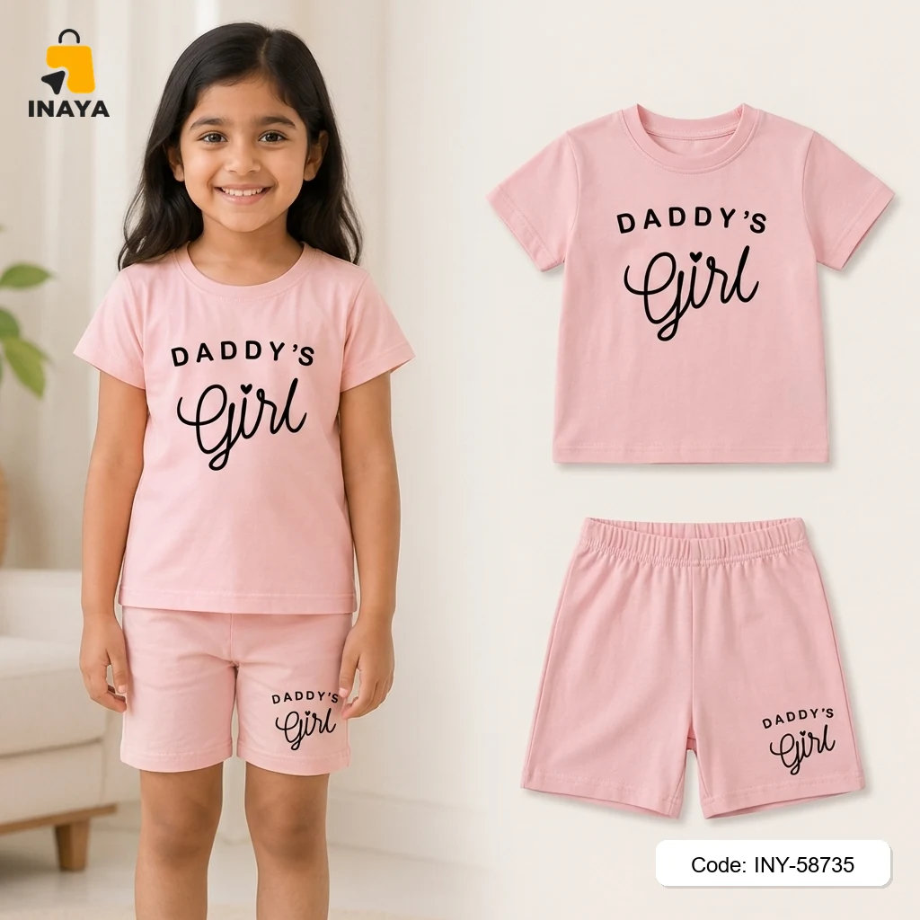 Pink Daddy's Girl Baby T-Set